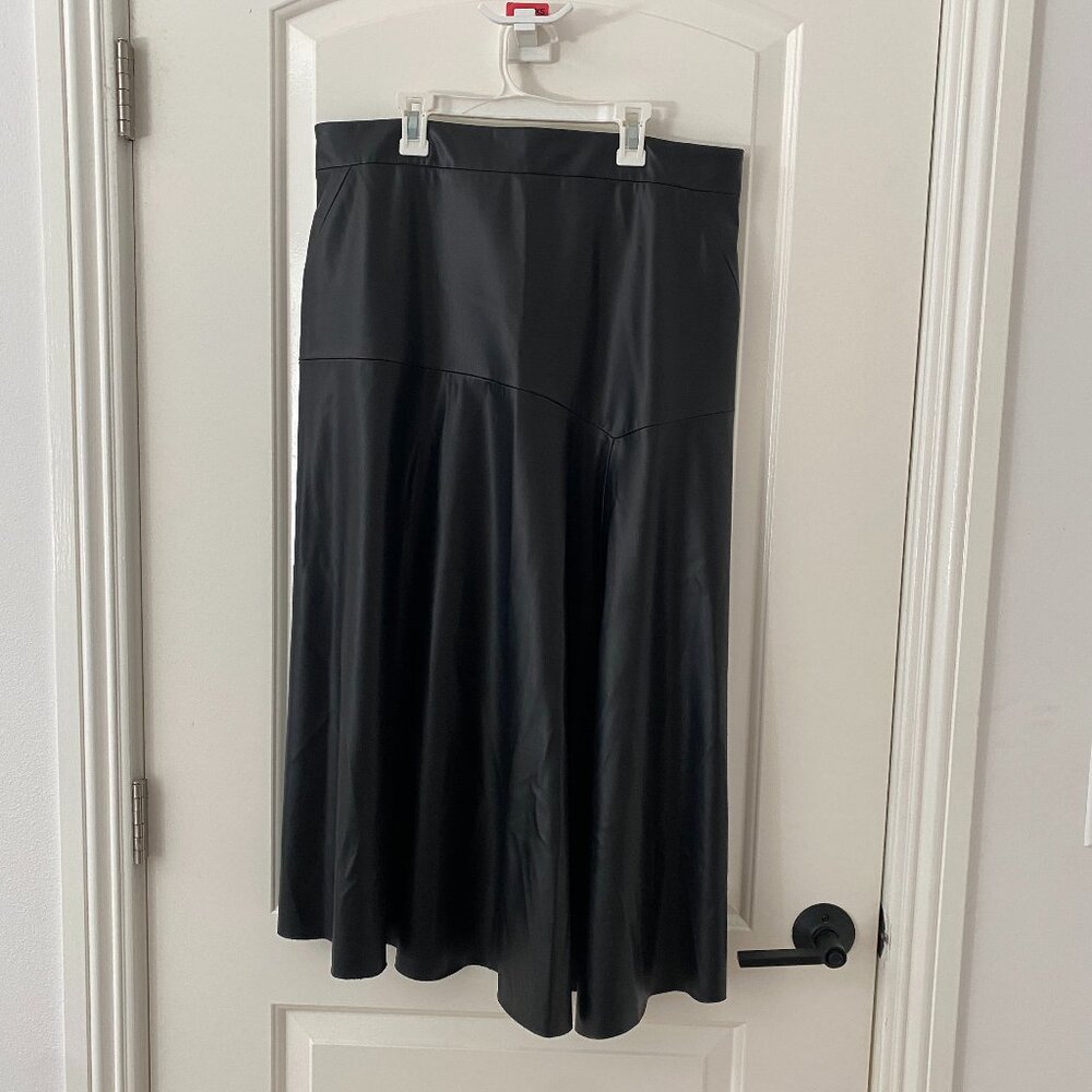 ZW COLLECTION LEATHER EFFECT MIDI SKIRT